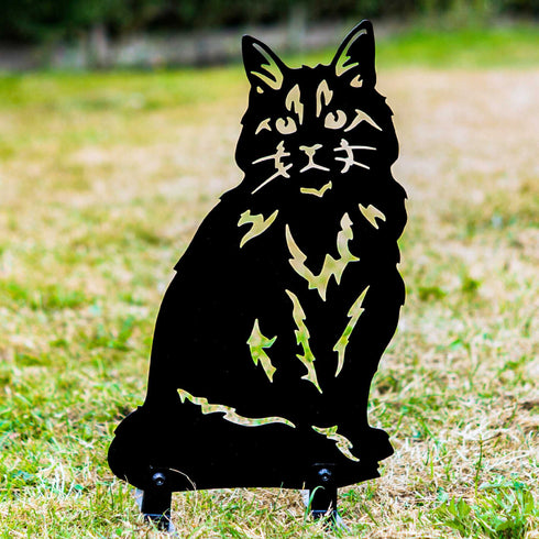 Cat Maine Coon Statue Garden Home Ornament Owner Lover Gifts